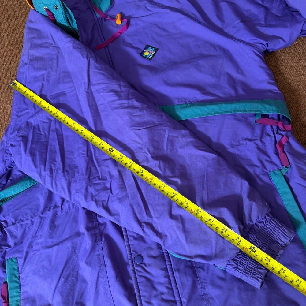 Vintage Sunbelt Sportswear Ski Jacket Purple Colorblock 90s Parka Mens XL B+ fit